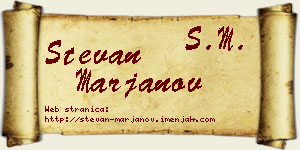 Stevan Marjanov vizit kartica